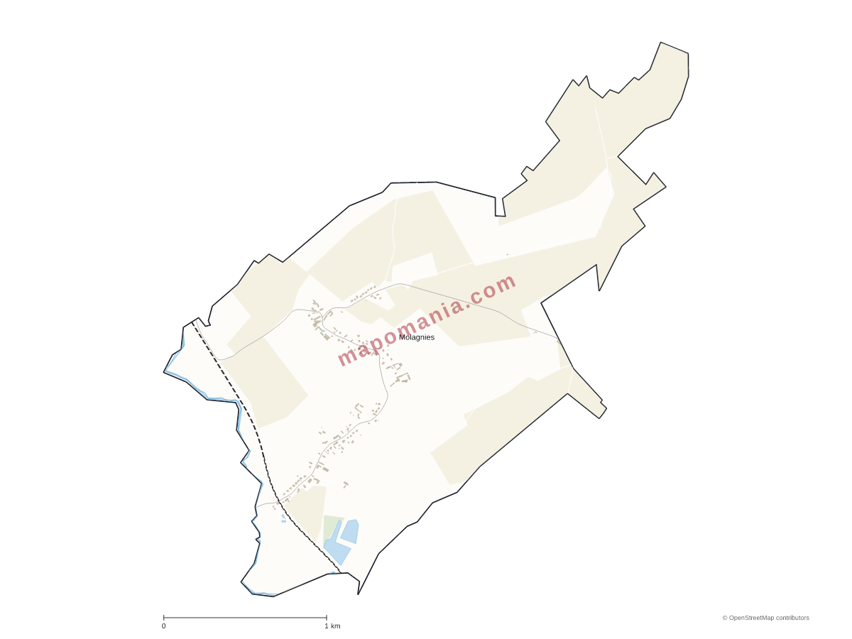 Carte de Molagnies à personnaliser