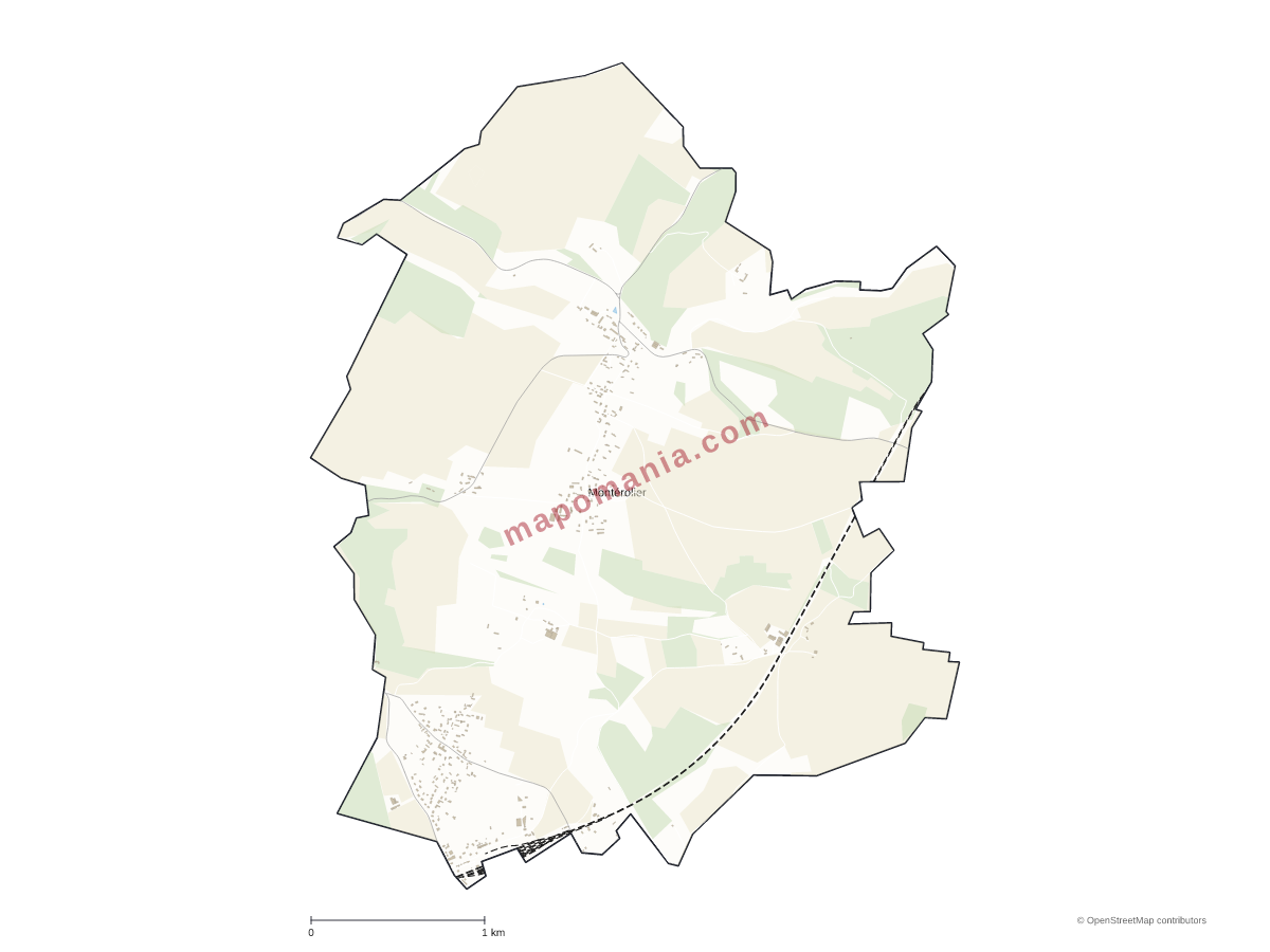 Carte de Montérolier à personnaliser