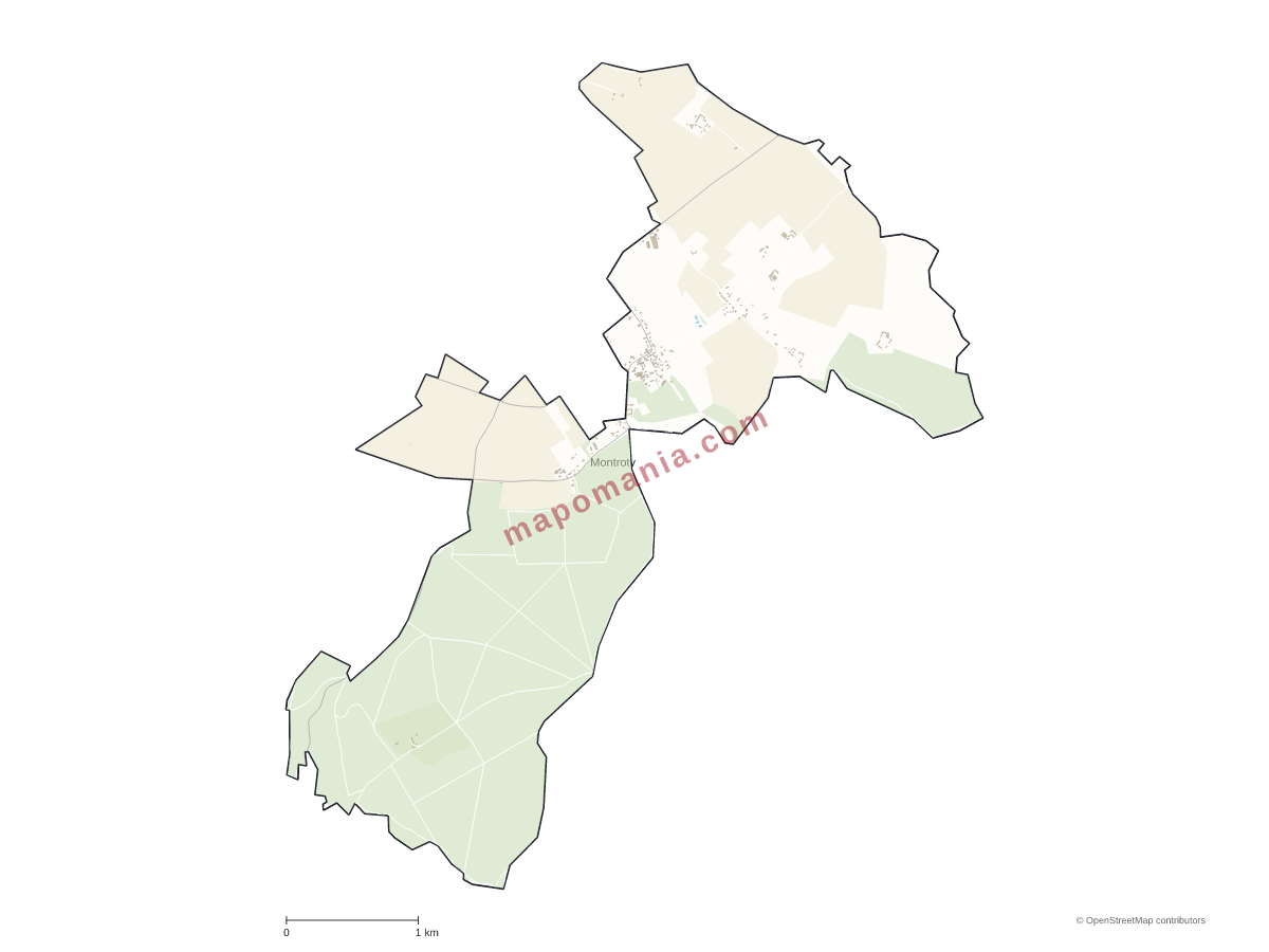 Carte de Montroty à personnaliser