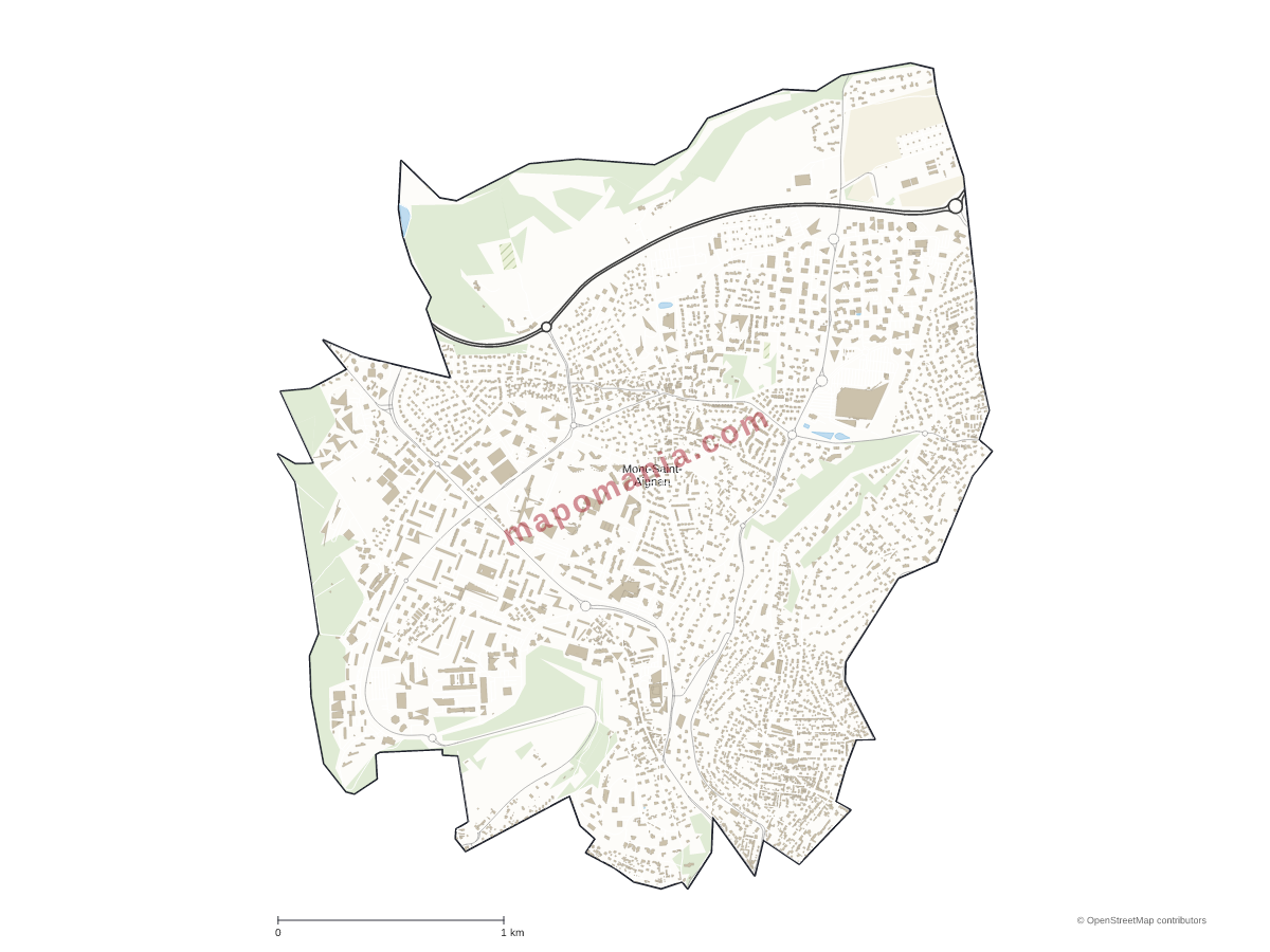 Carte de Mont-Saint-Aignan à personnaliser