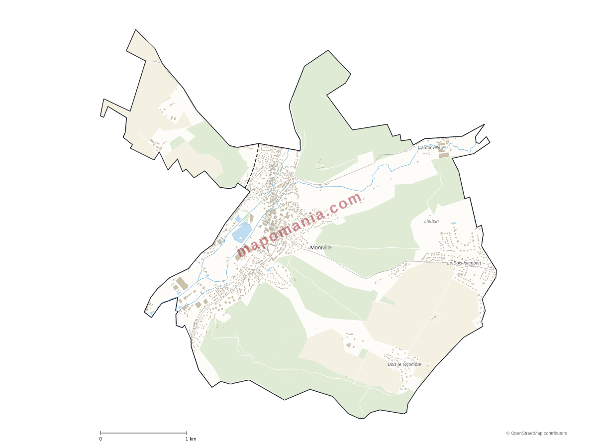 Carte de Montville à personnaliser