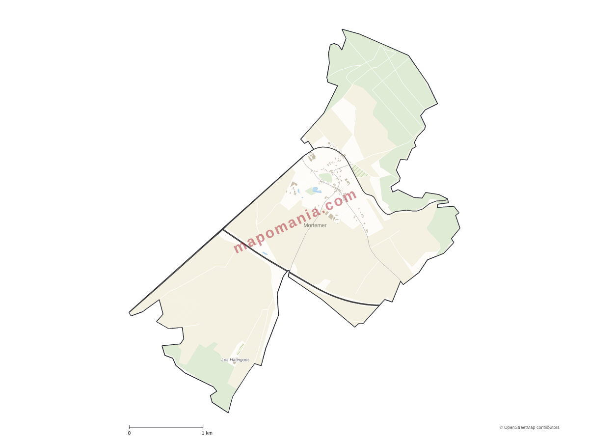 Carte de Mortemer à personnaliser