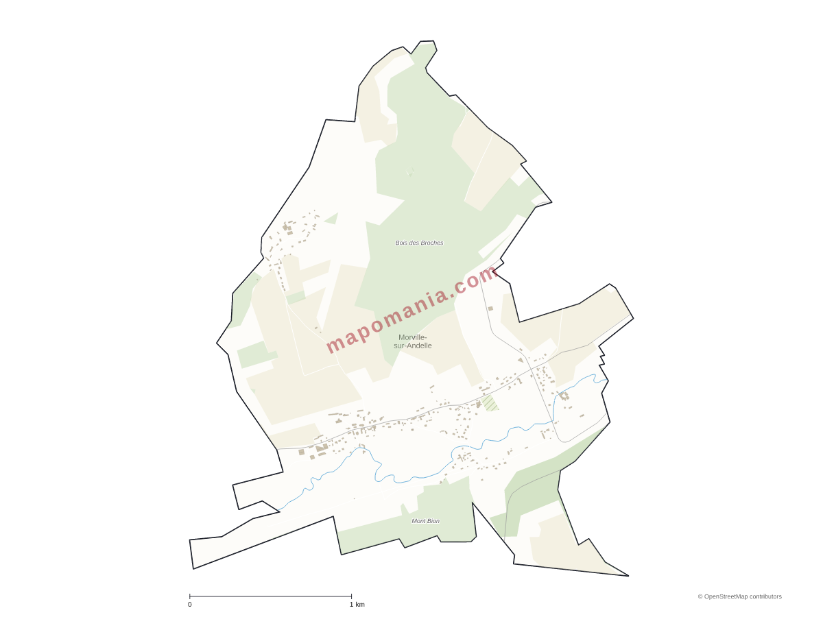 Carte de Morville-le-Héron à personnaliser