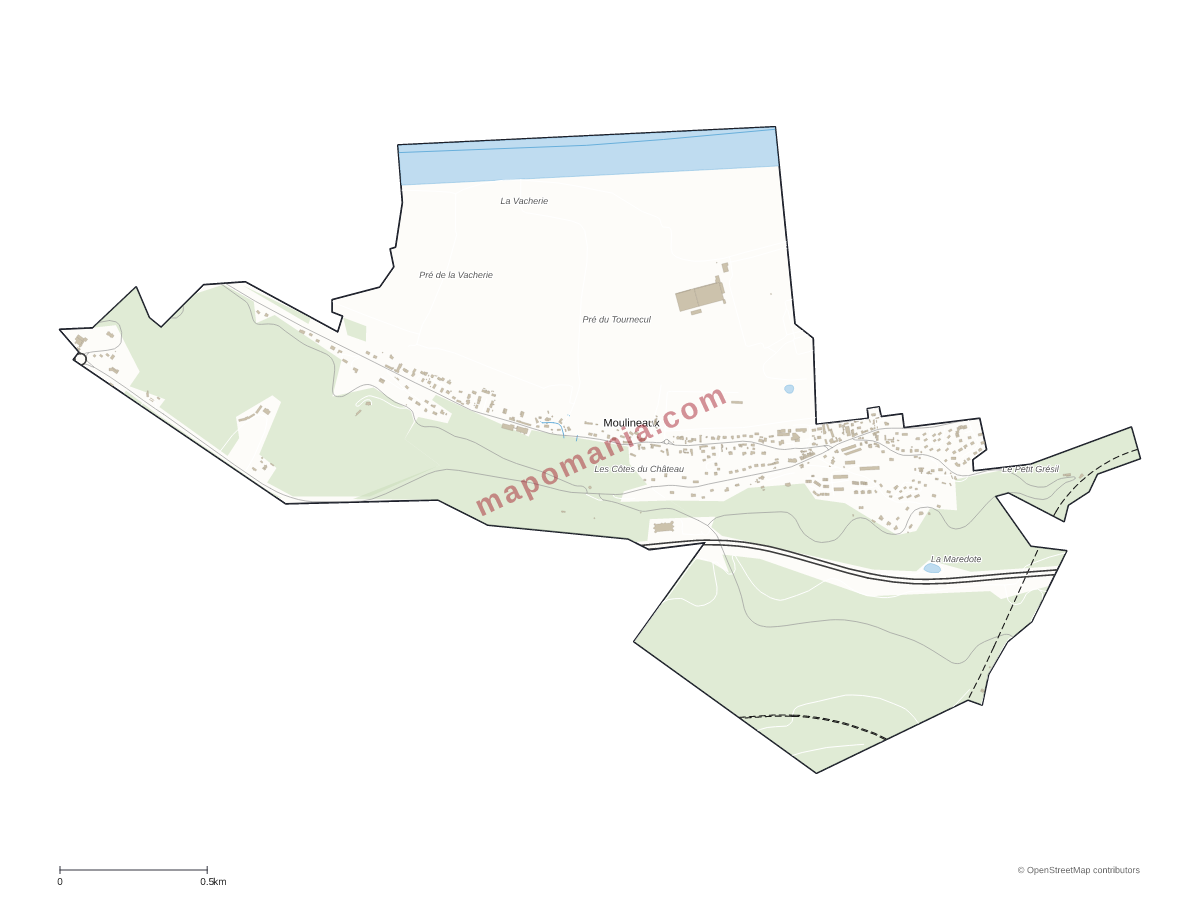 Carte de Moulineaux à personnaliser
