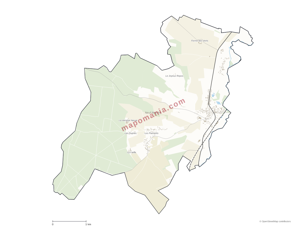 Carte de Neuf-Marché à personnaliser