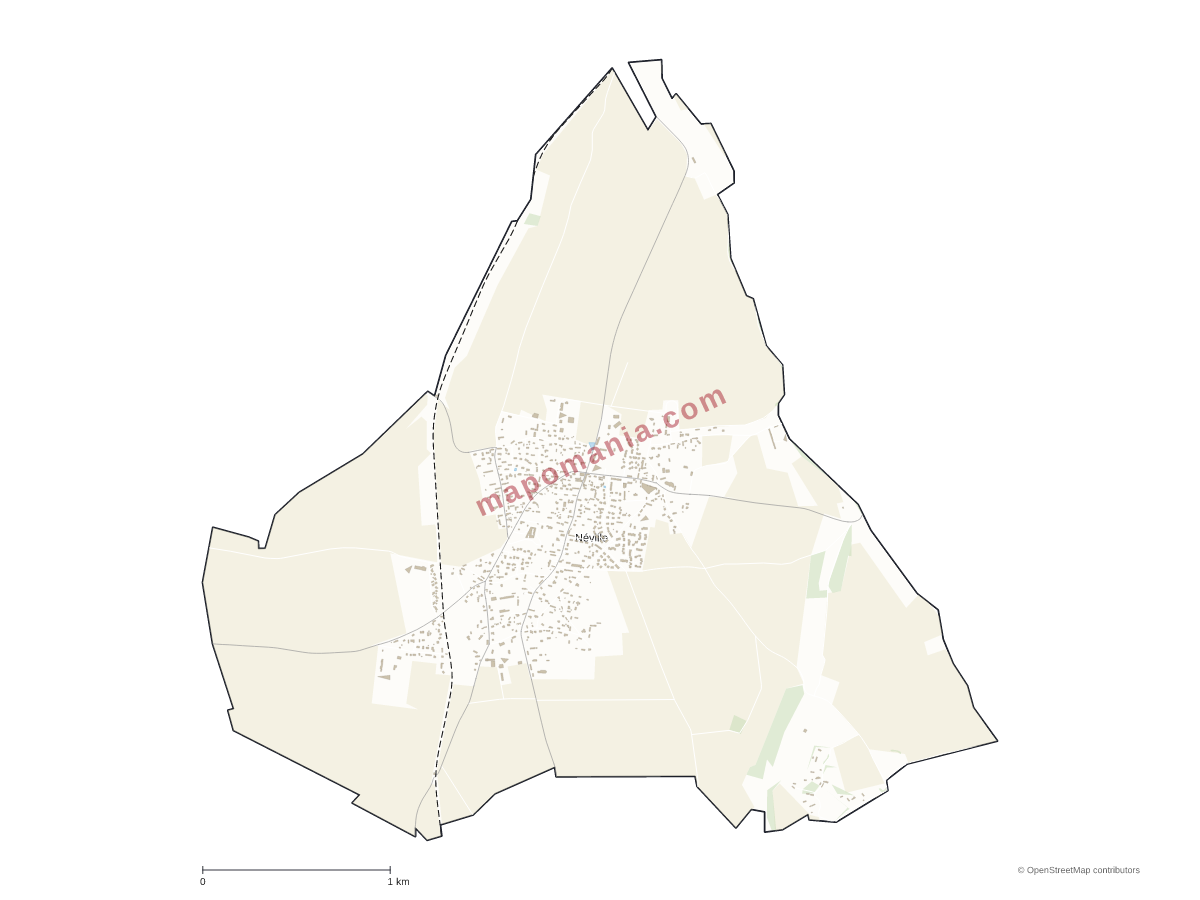Carte de Néville à personnaliser