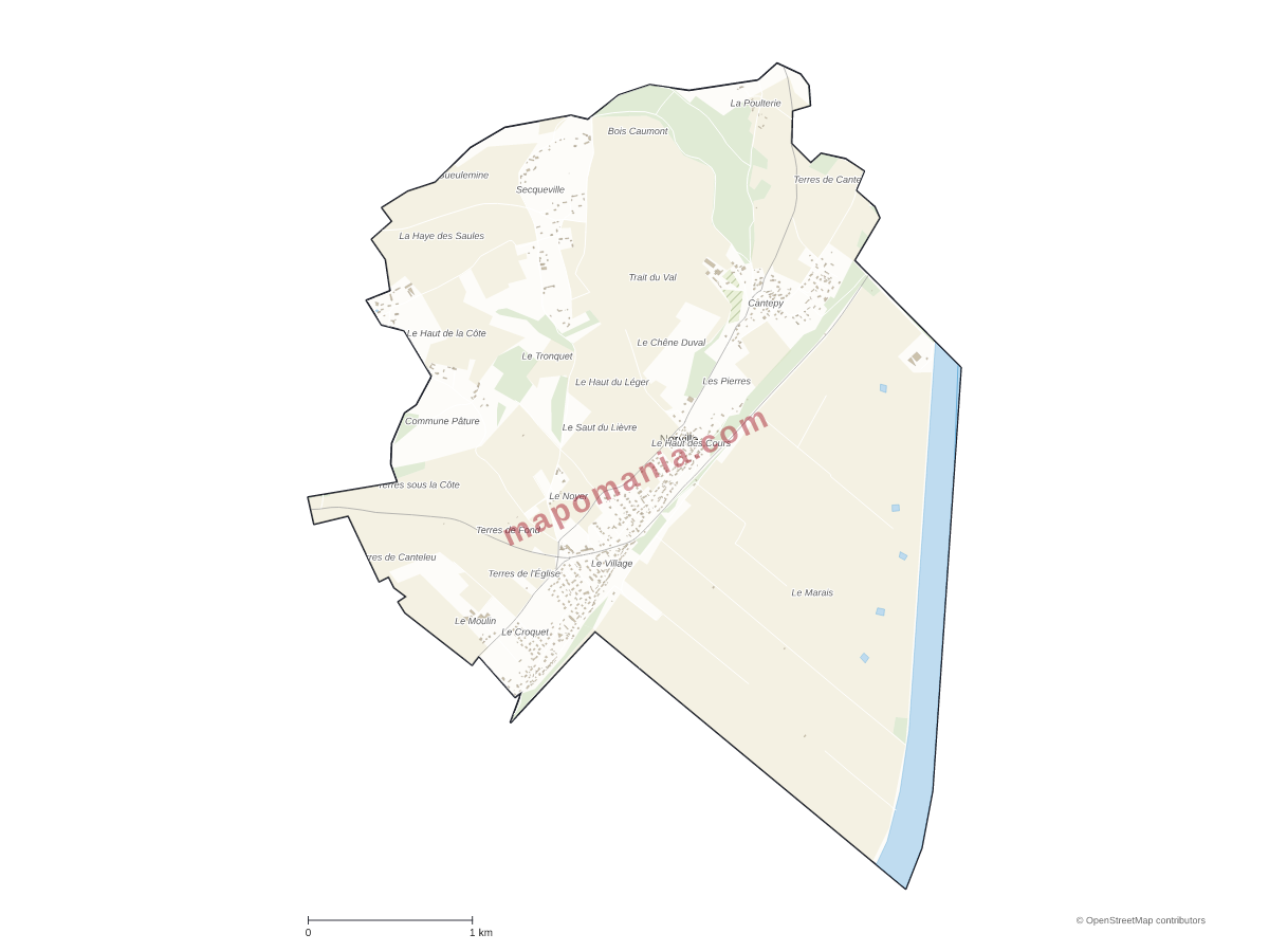Carte de Norville à personnaliser
