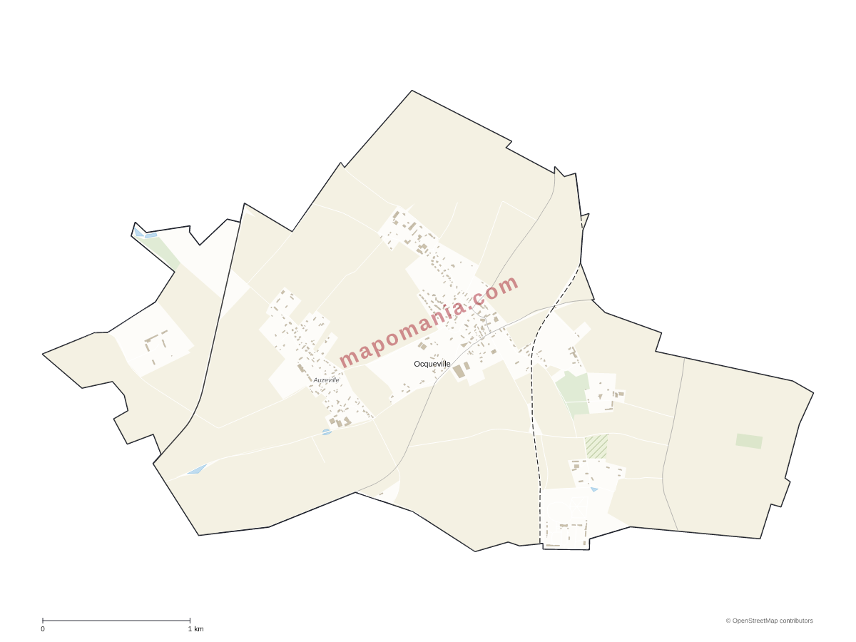 Carte de Ocqueville à personnaliser