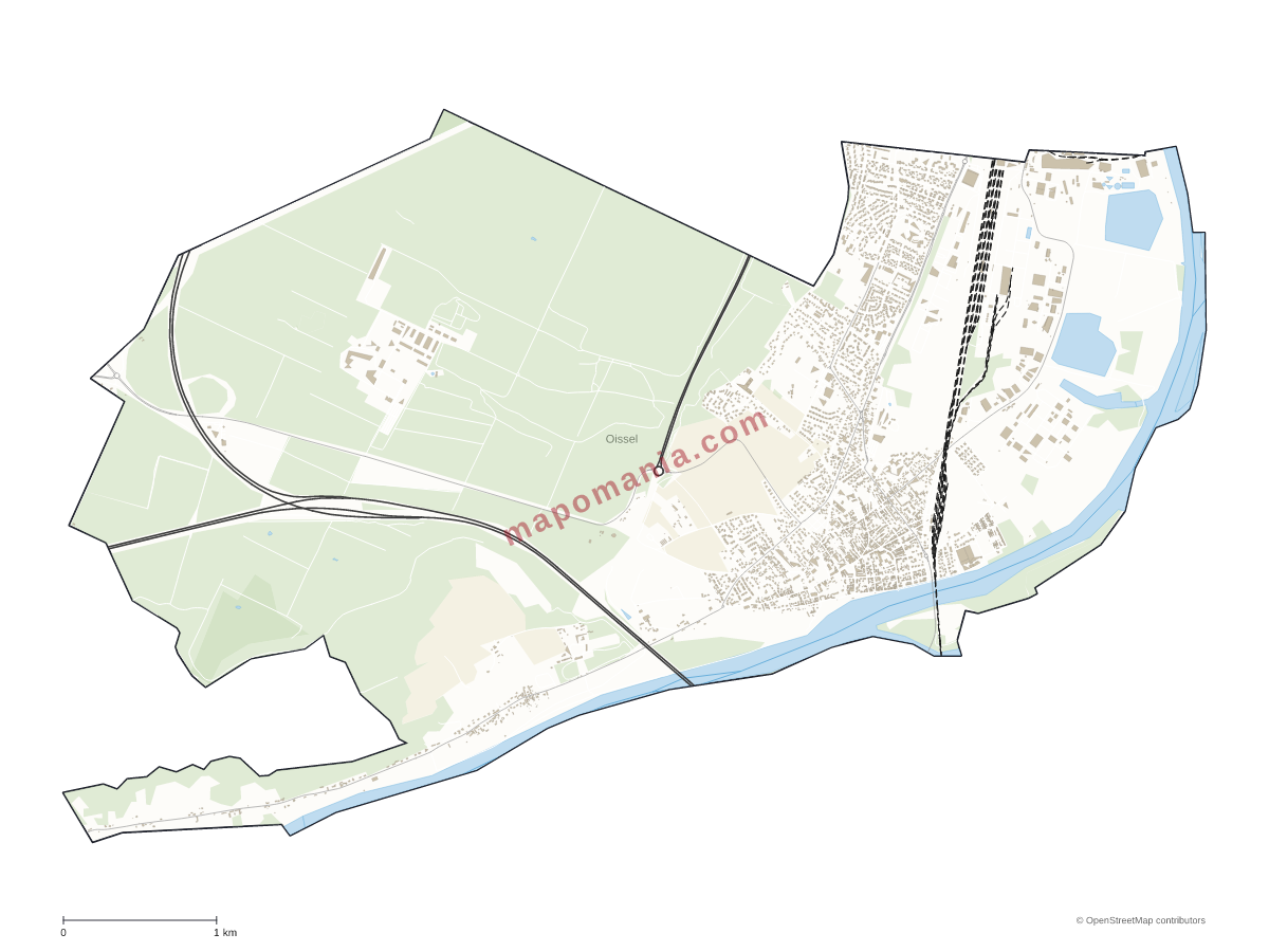 Carte de Oissel-sur-Seine à personnaliser