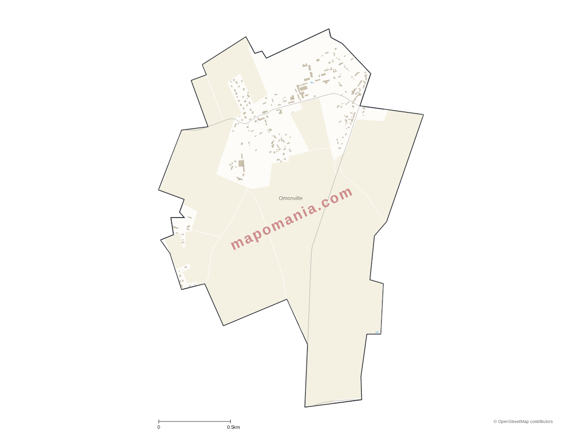 Carte de Omonville à personnaliser