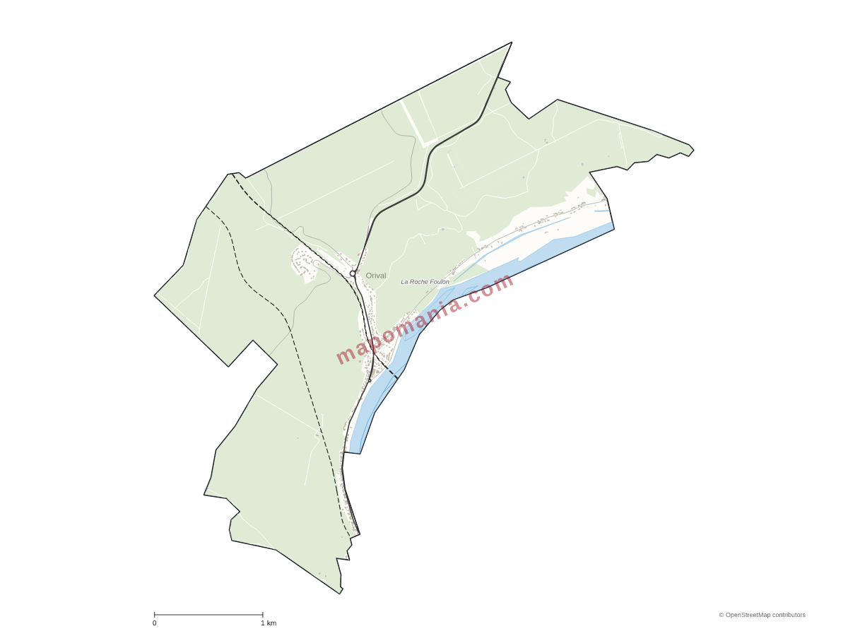 Carte de Orival à personnaliser
