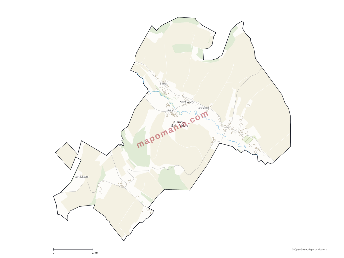 Carte de Osmoy-Saint-Valery à personnaliser