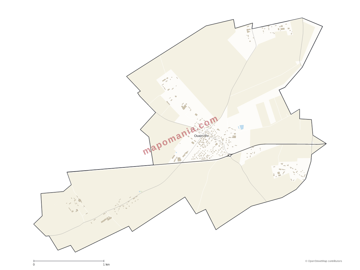 Carte de Ouainville à personnaliser