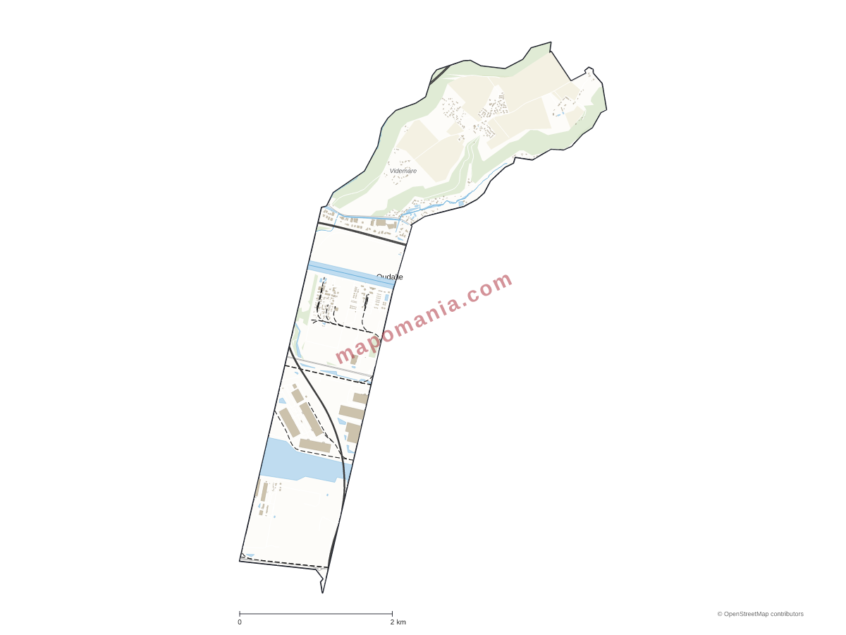 Carte de Oudalle à personnaliser
