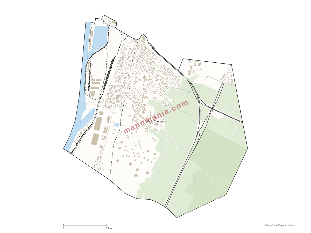 Carte de Petit-Couronne à personnaliser