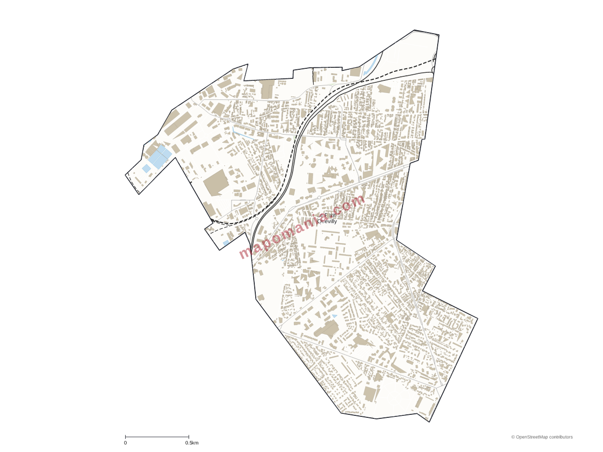 Carte de Le Petit-Quevilly à personnaliser