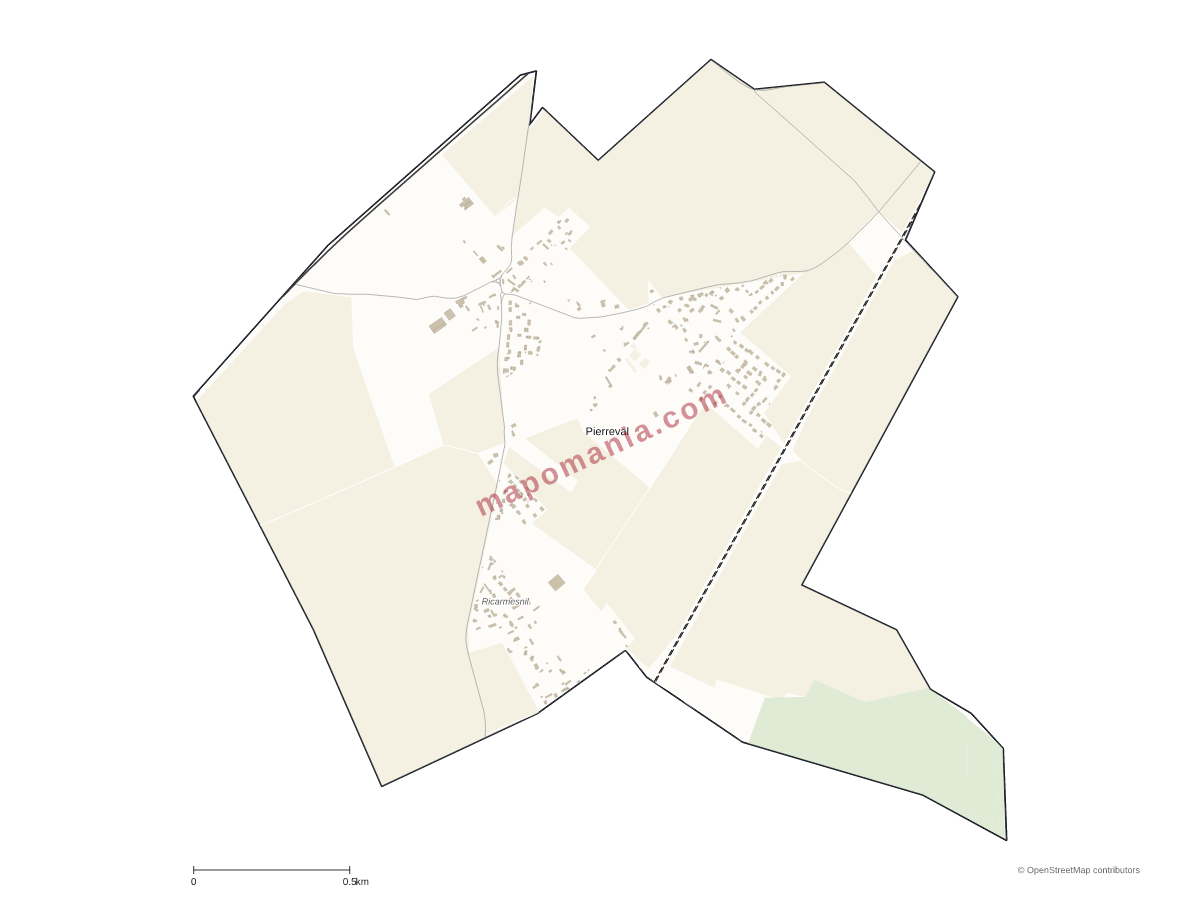 Carte de Pierreval à personnaliser