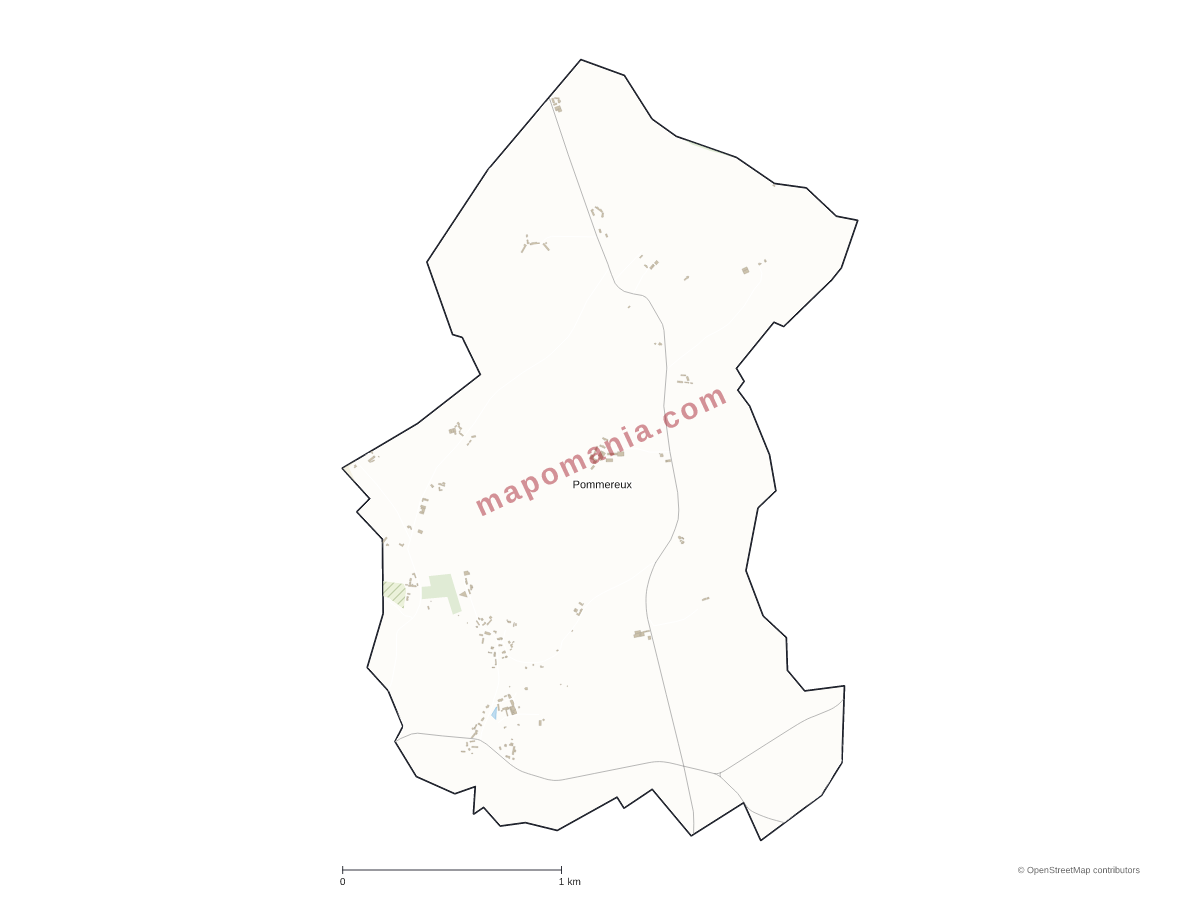 Carte de Pommereux à personnaliser