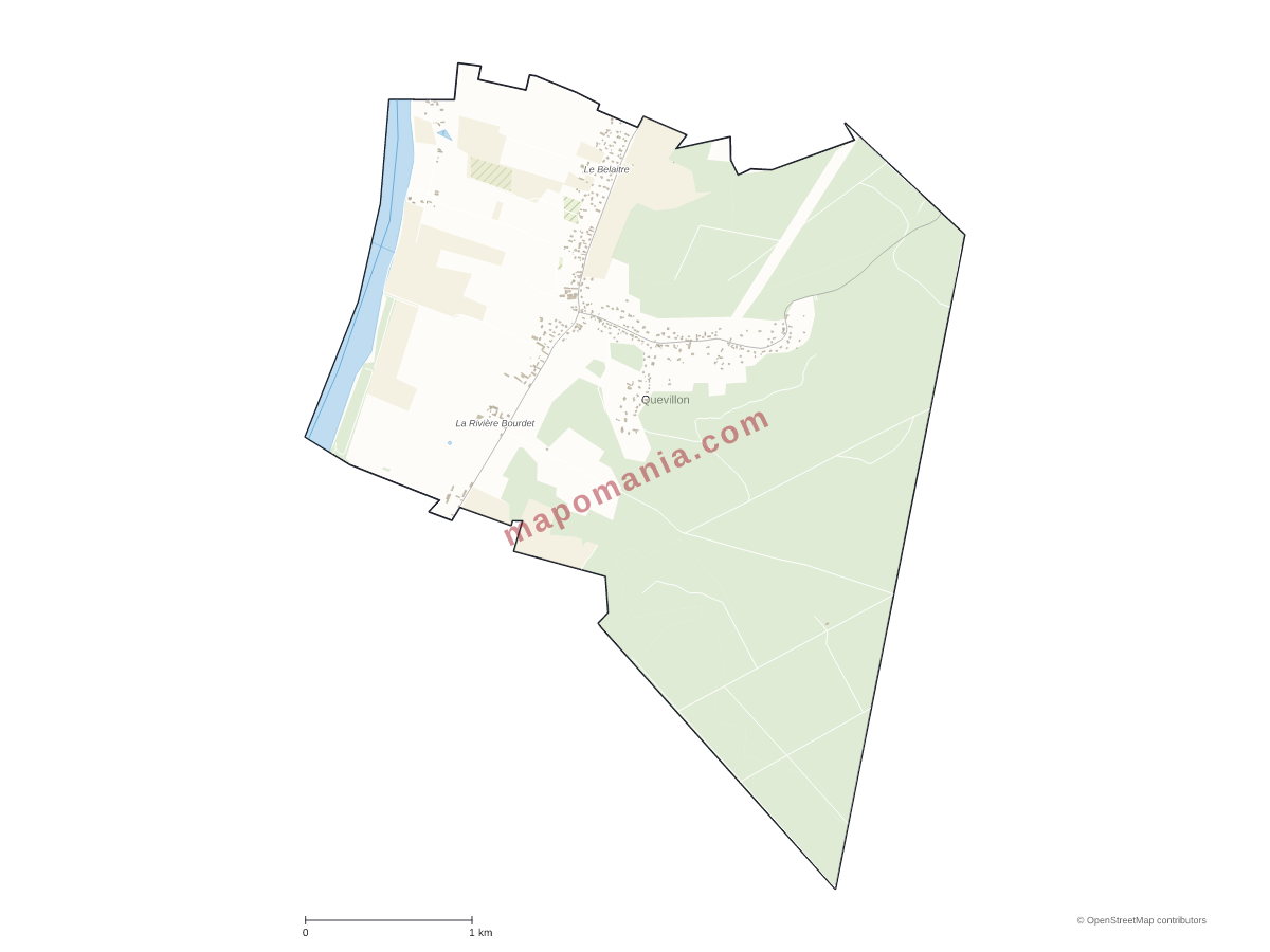 Carte de Quevillon à personnaliser