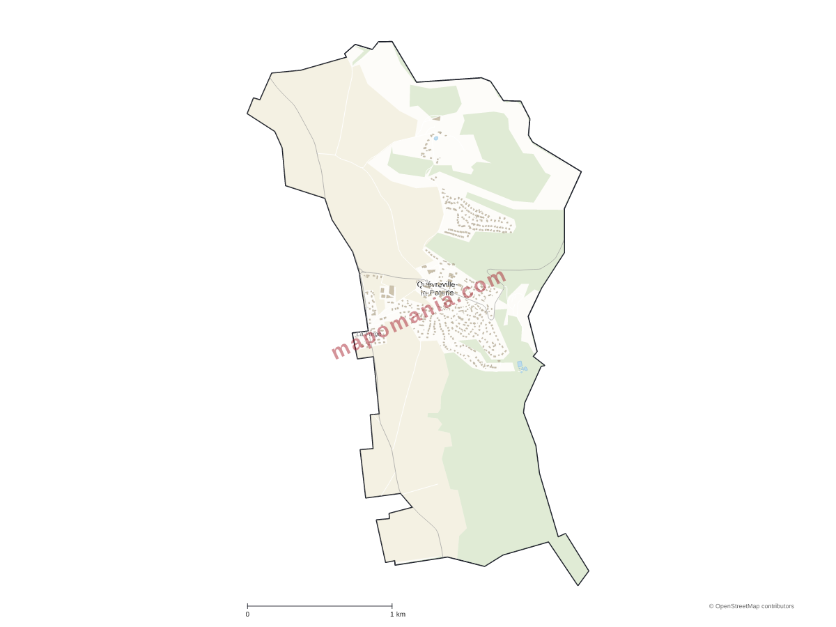 Carte de Quévreville-la-Poterie à personnaliser