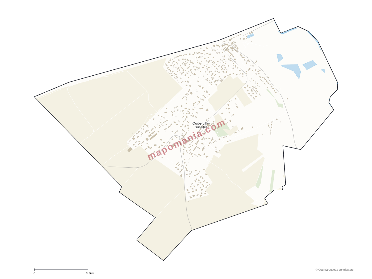 Carte de Quiberville-sur-Mer à personnaliser