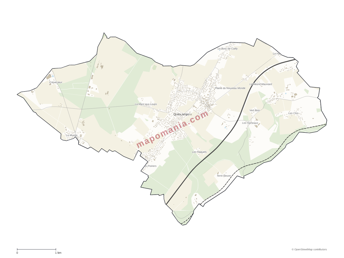 Carte de Quincampoix à personnaliser