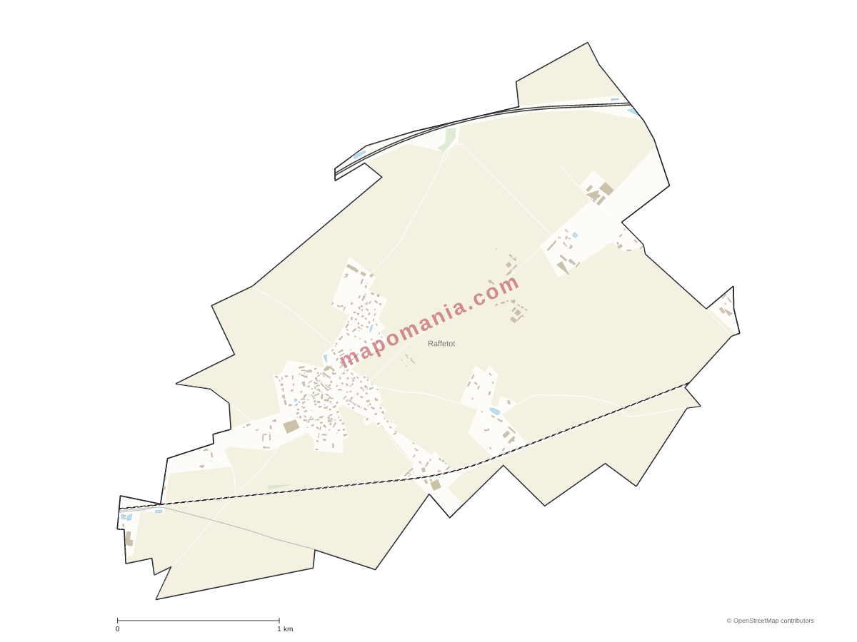 Carte de Raffetot à personnaliser