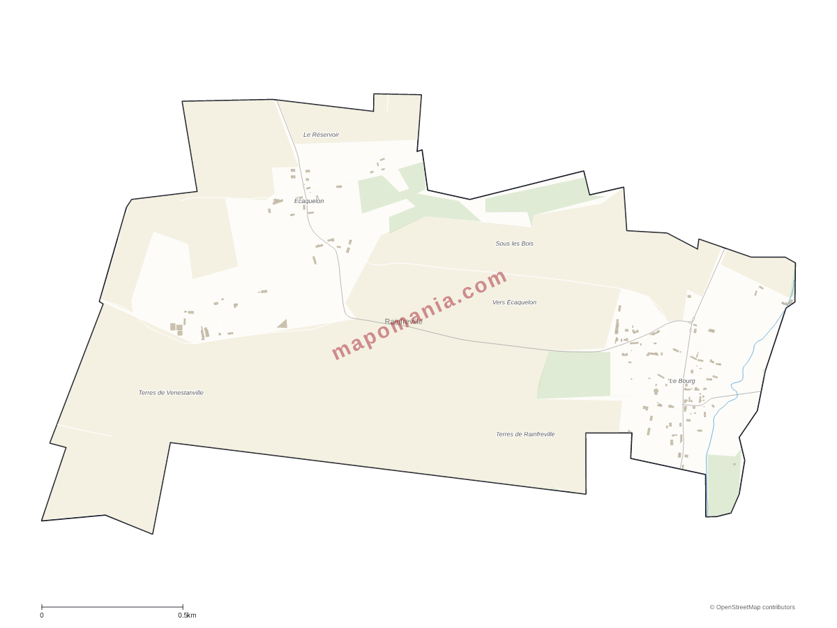 Carte de Rainfreville à personnaliser