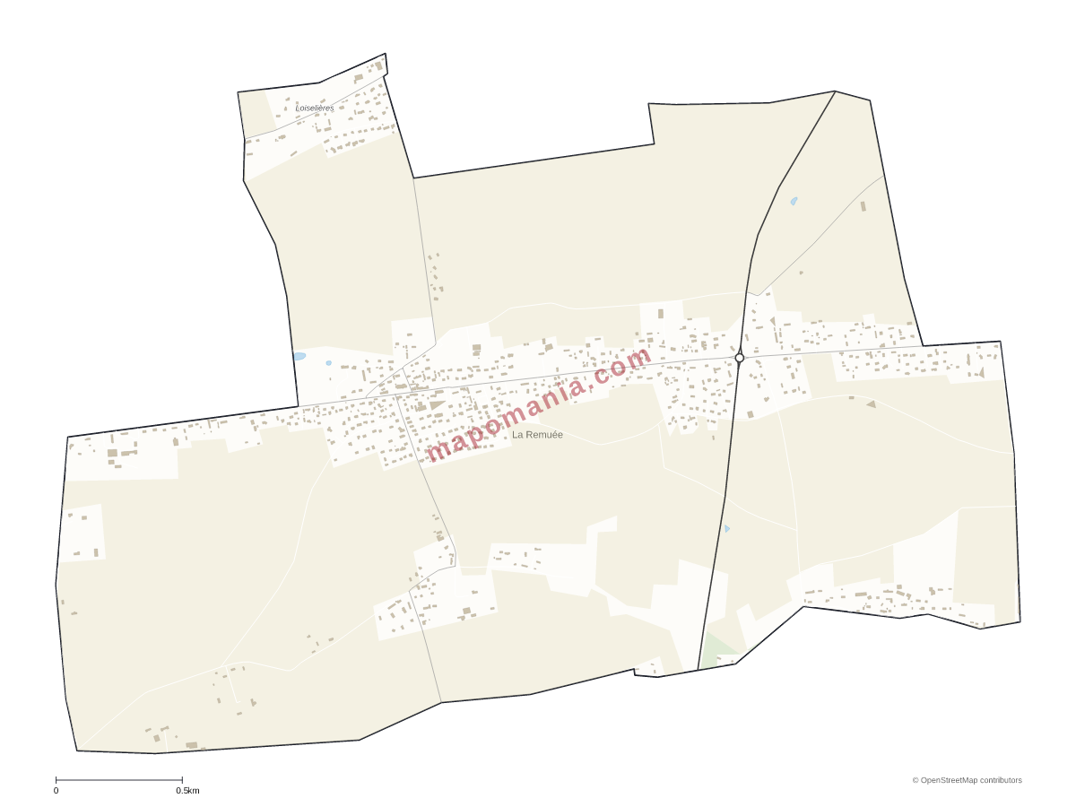 Carte de La Remuée à personnaliser