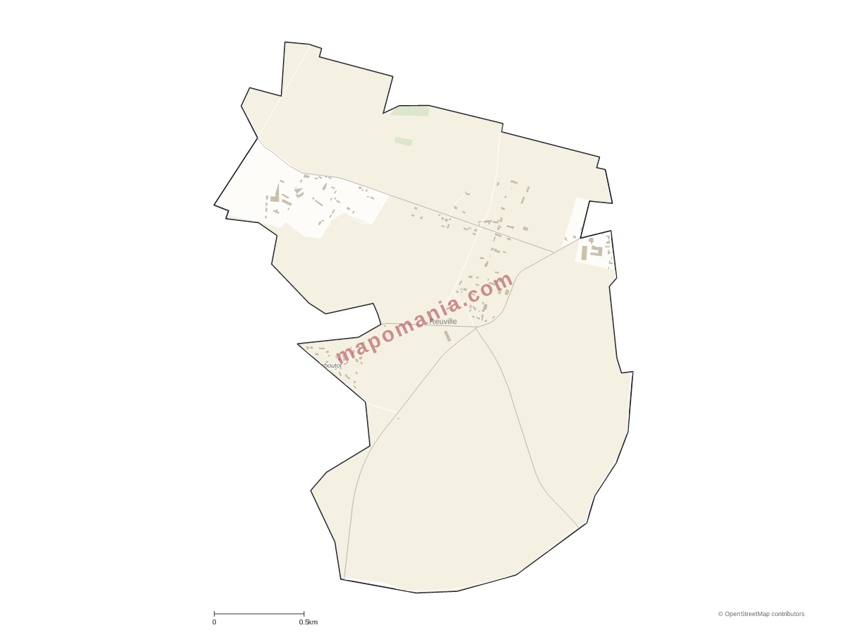 Carte de Reuville à personnaliser