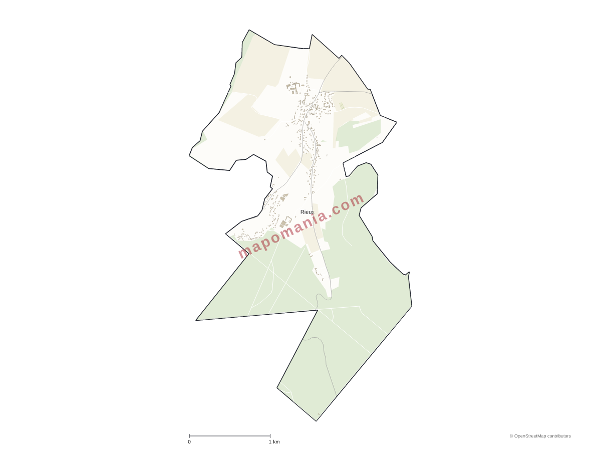 Carte de Rieux à personnaliser