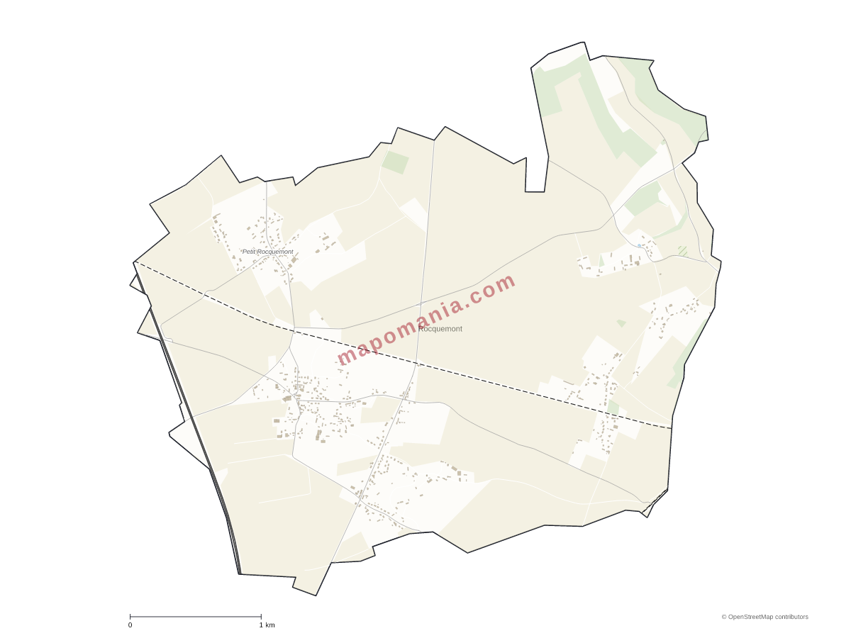 Carte de Rocquemont à personnaliser