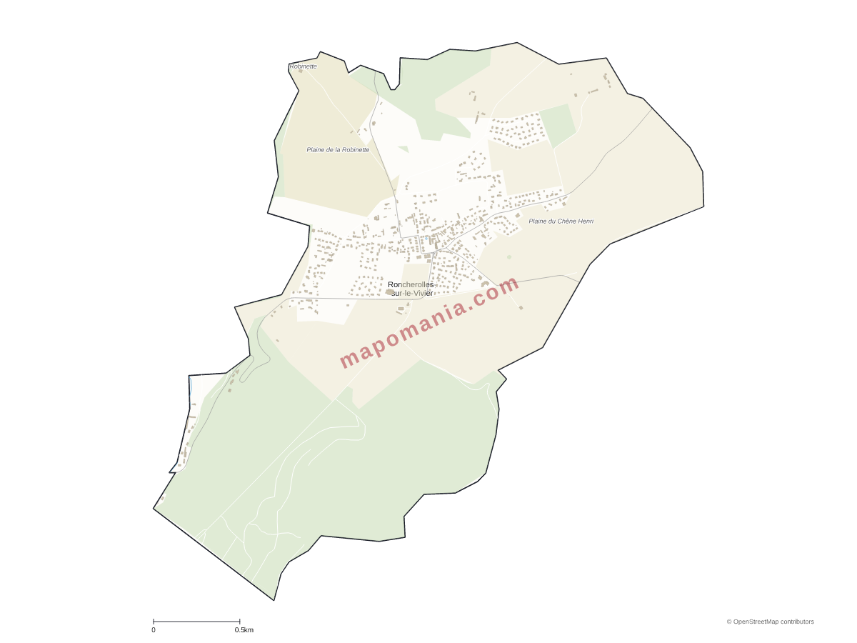 Carte de Roncherolles-sur-le-Vivier à personnaliser