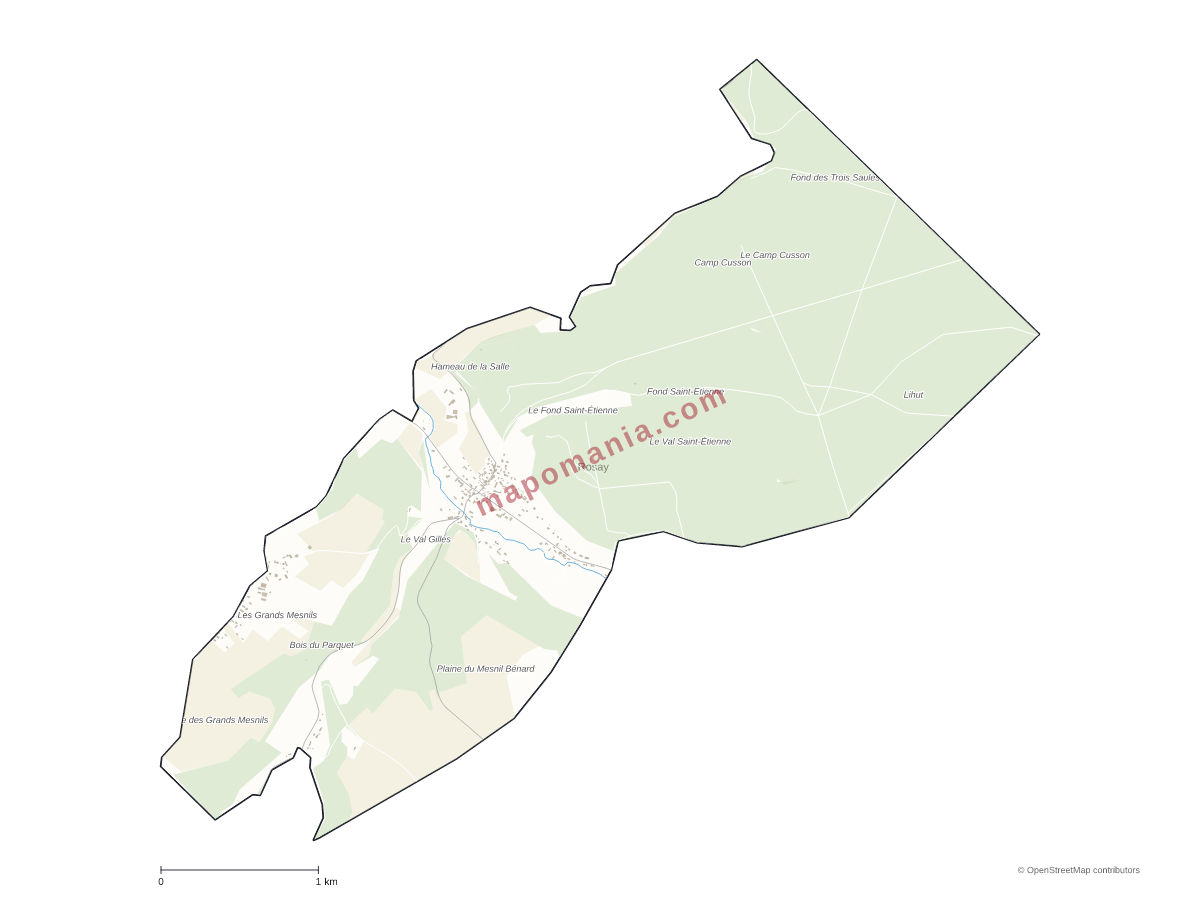 Carte de Rosay à personnaliser