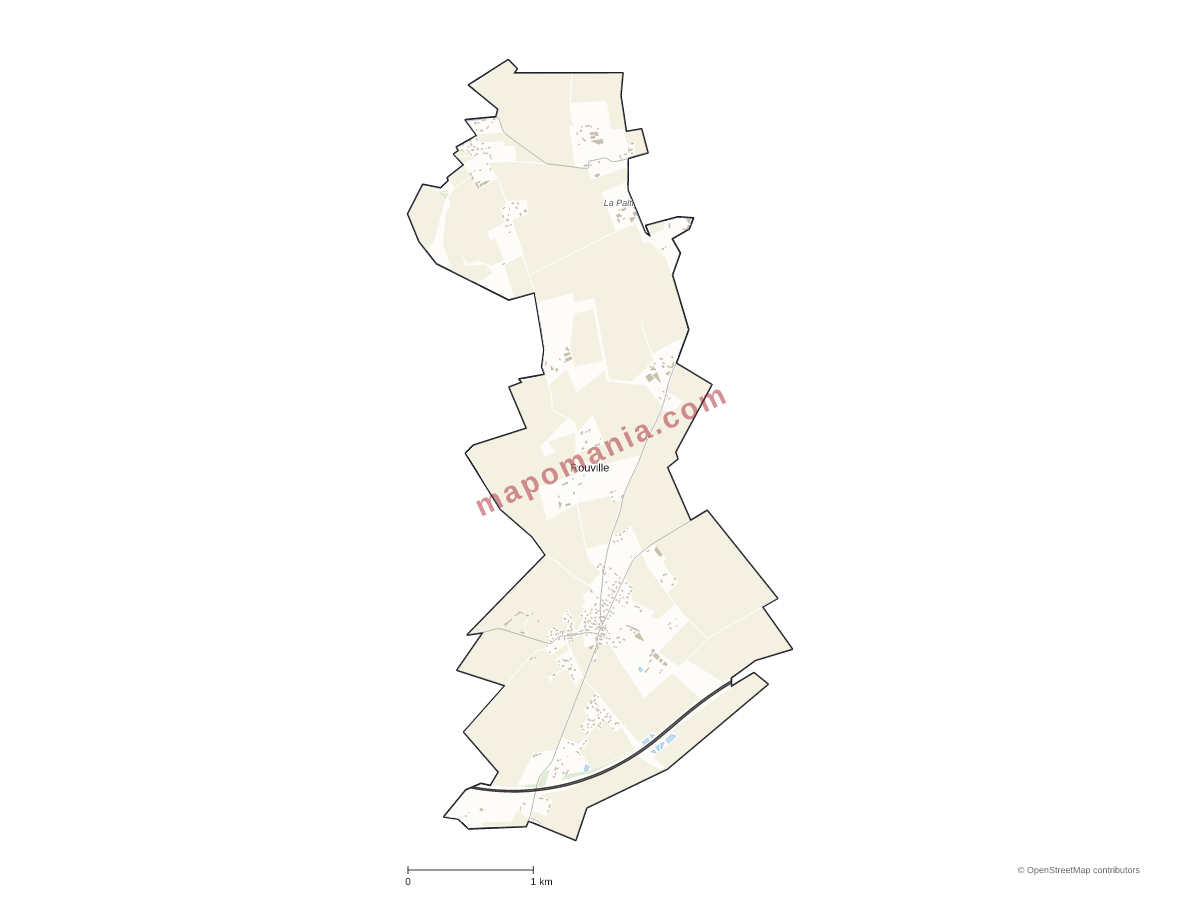 Carte de Rouville à personnaliser