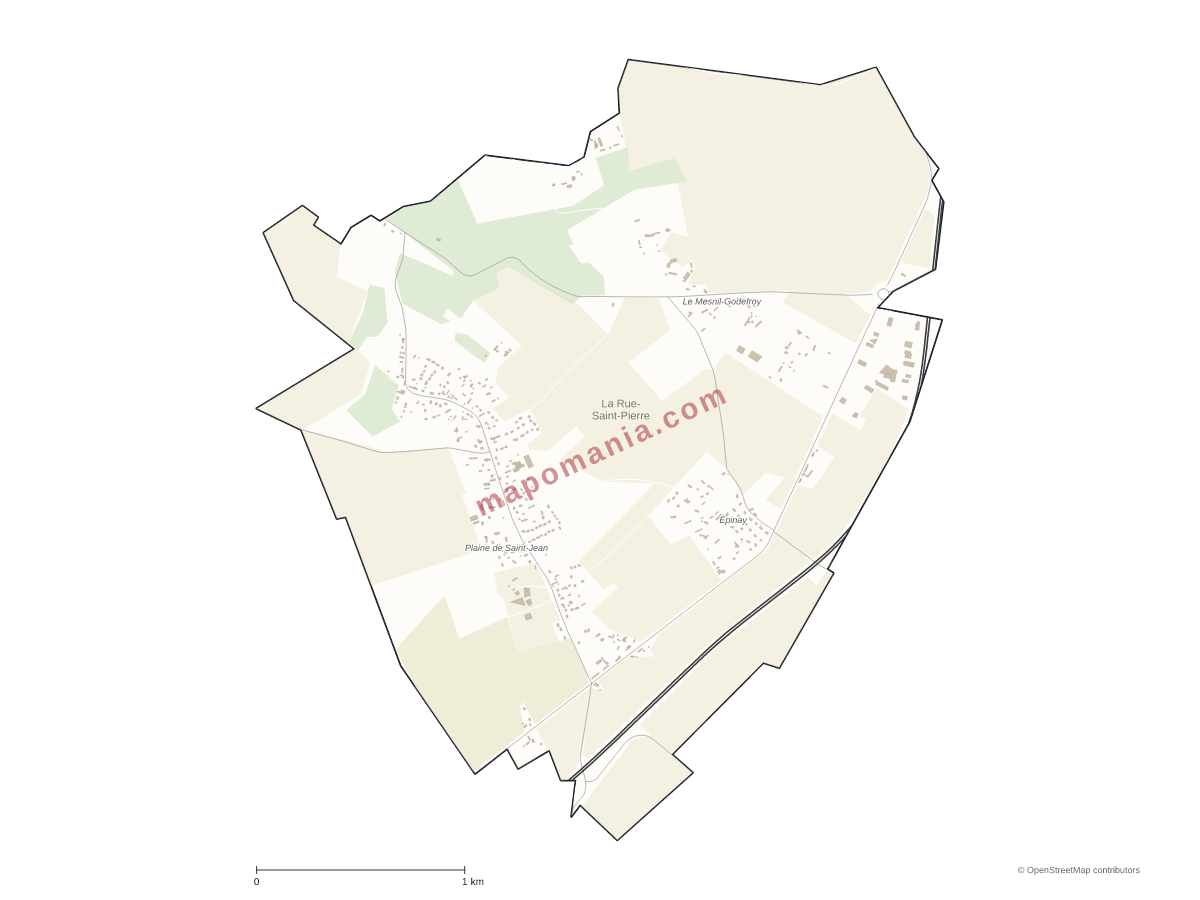 Carte de La Rue-Saint-Pierre à personnaliser
