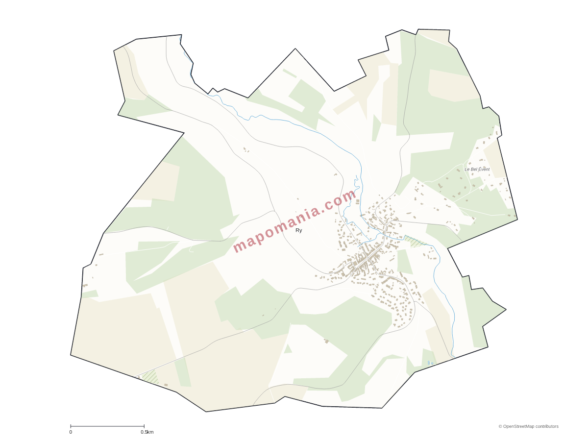Carte de Ry à personnaliser