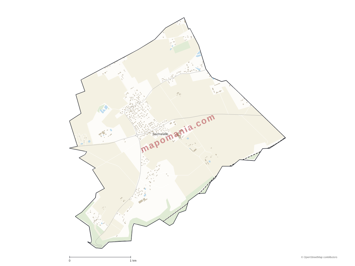 Carte de Sainneville à personnaliser