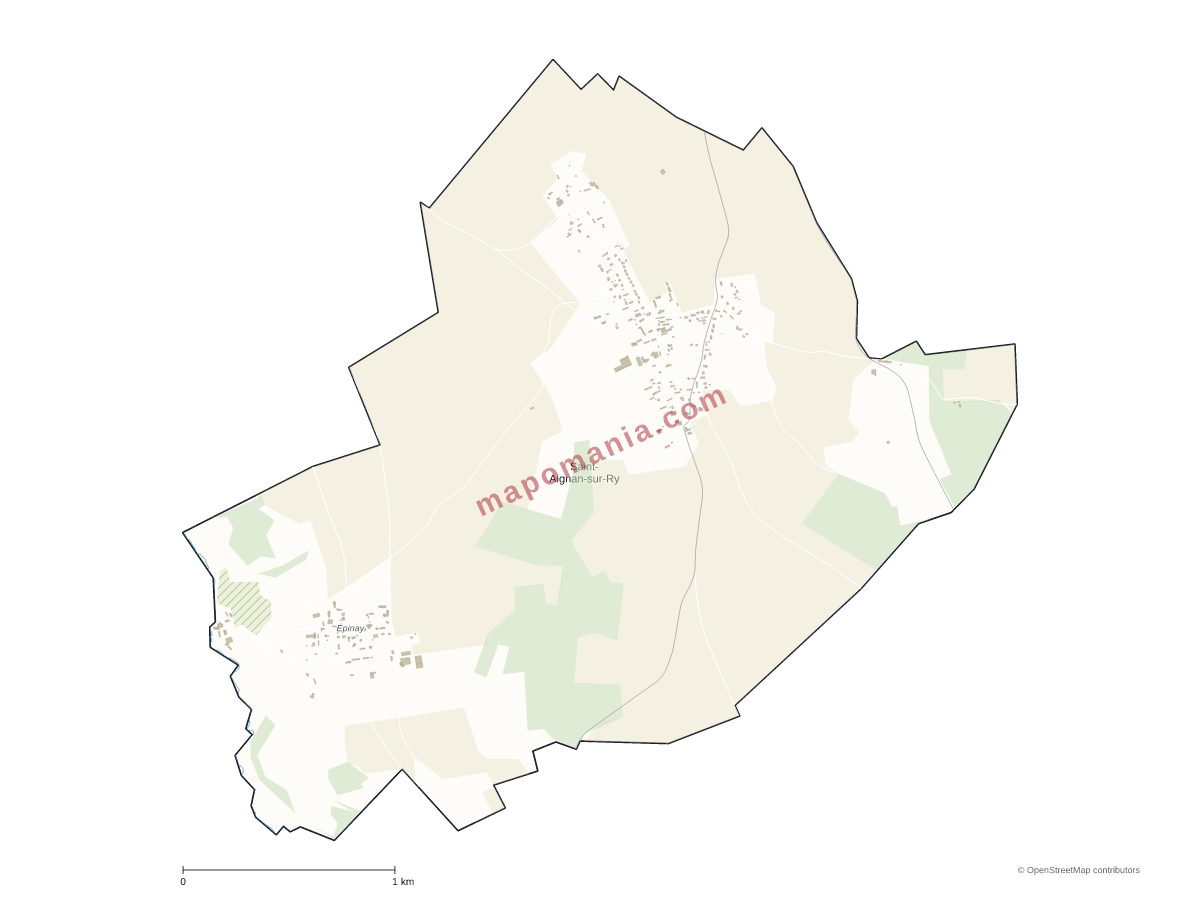 Carte de Saint-Aignan-sur-Ry à personnaliser