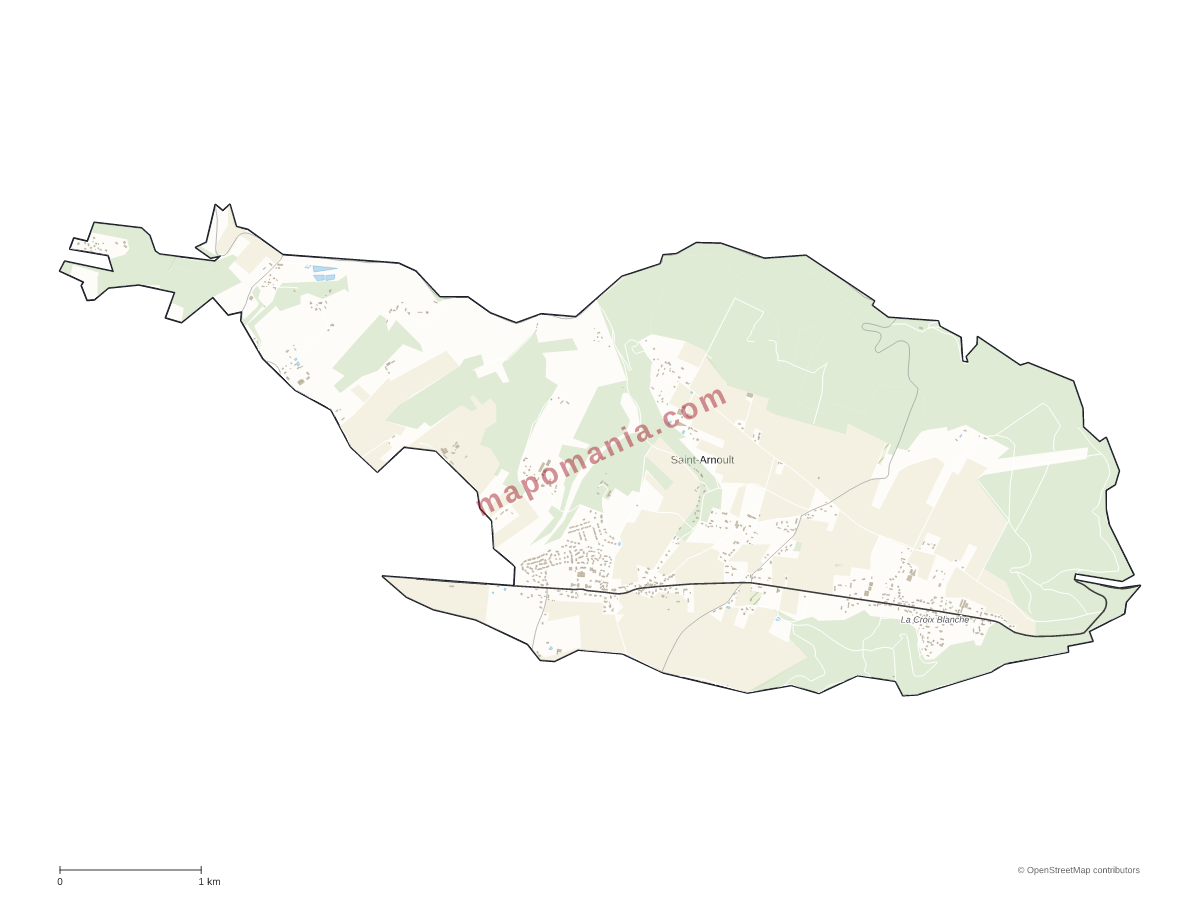 Carte de Saint-Arnoult à personnaliser