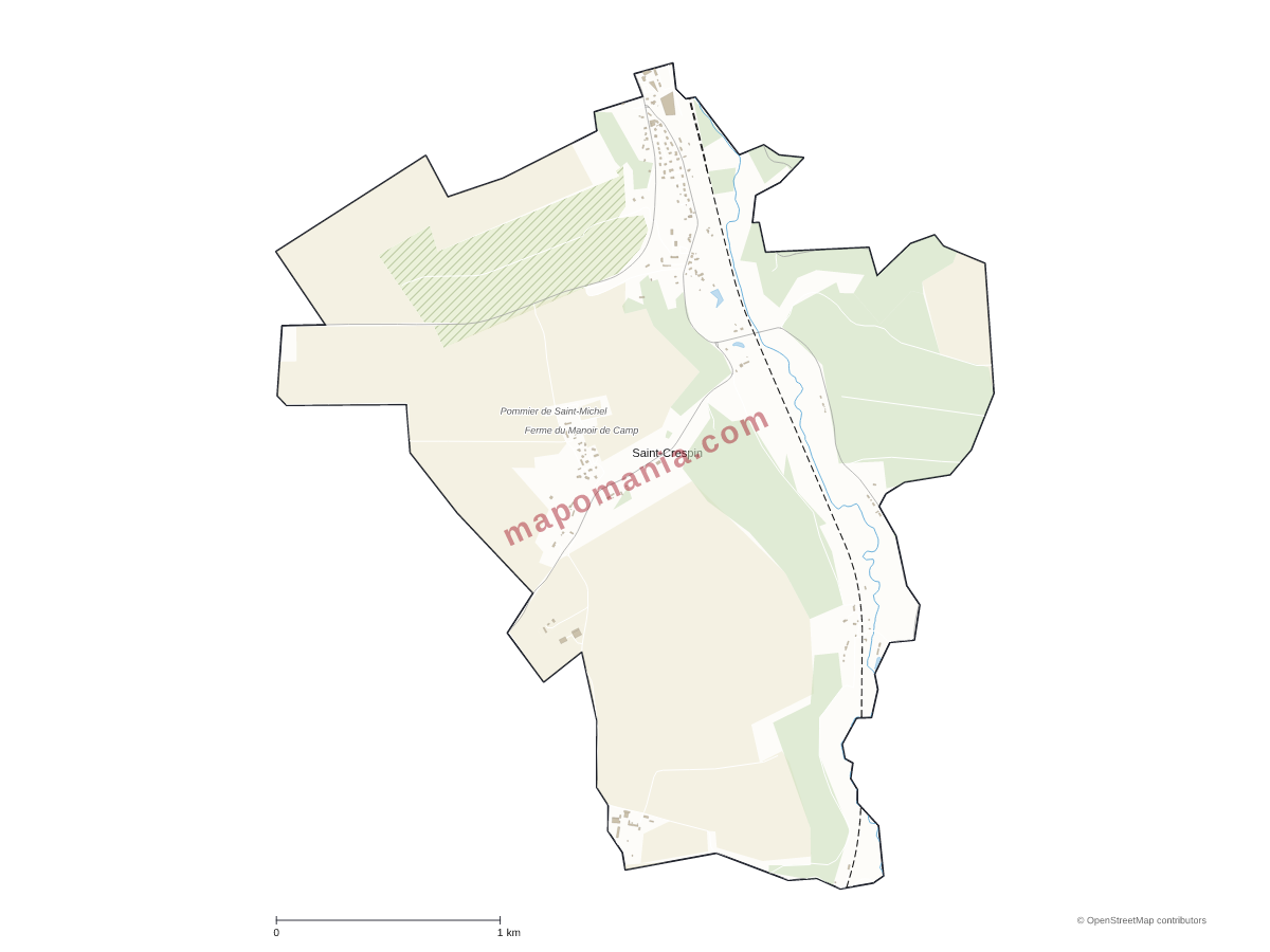 Carte de Saint-Crespin à personnaliser