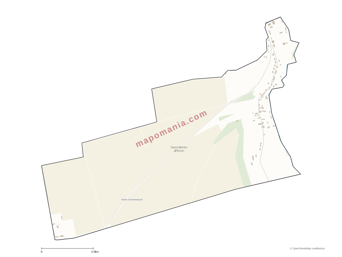 Carte de Saint-Denis-d'Aclon à personnaliser