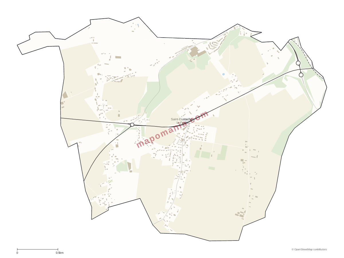 Carte de Saint-Eustache-la-Forêt à personnaliser