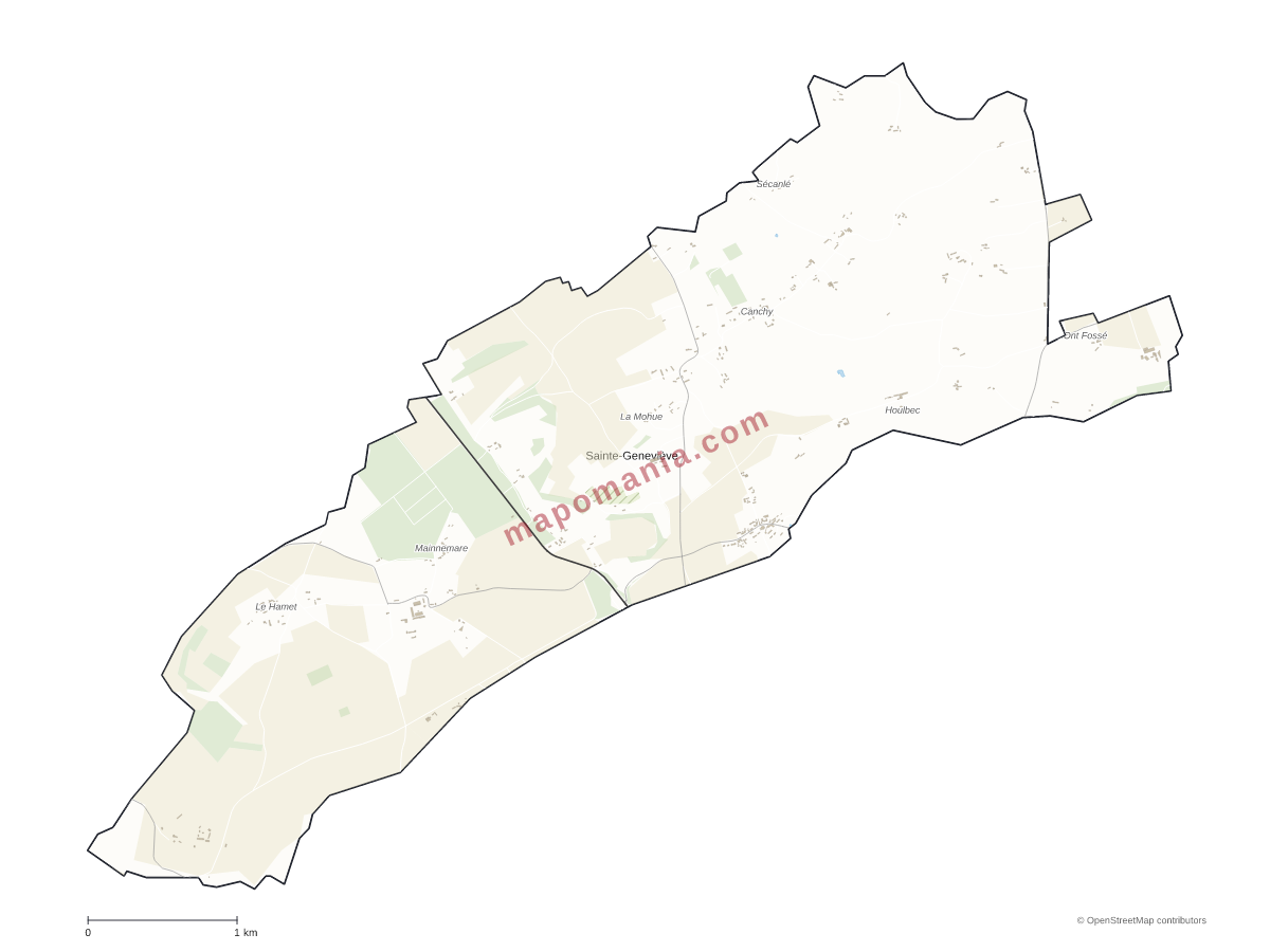 Carte de Sainte-Geneviève à personnaliser