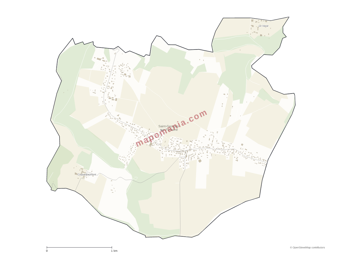 Carte de Saint-Georges-sur-Fontaine à personnaliser