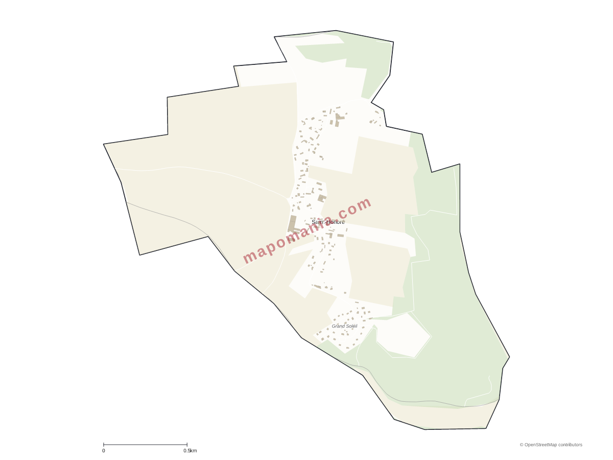 Carte de Saint-Honoré à personnaliser
