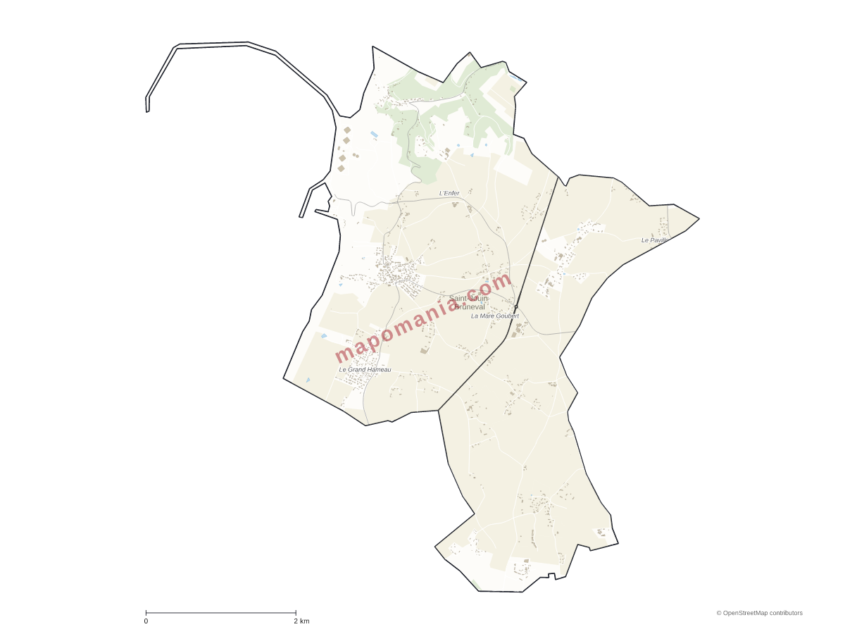Carte de Saint-Jouin-Bruneval à personnaliser