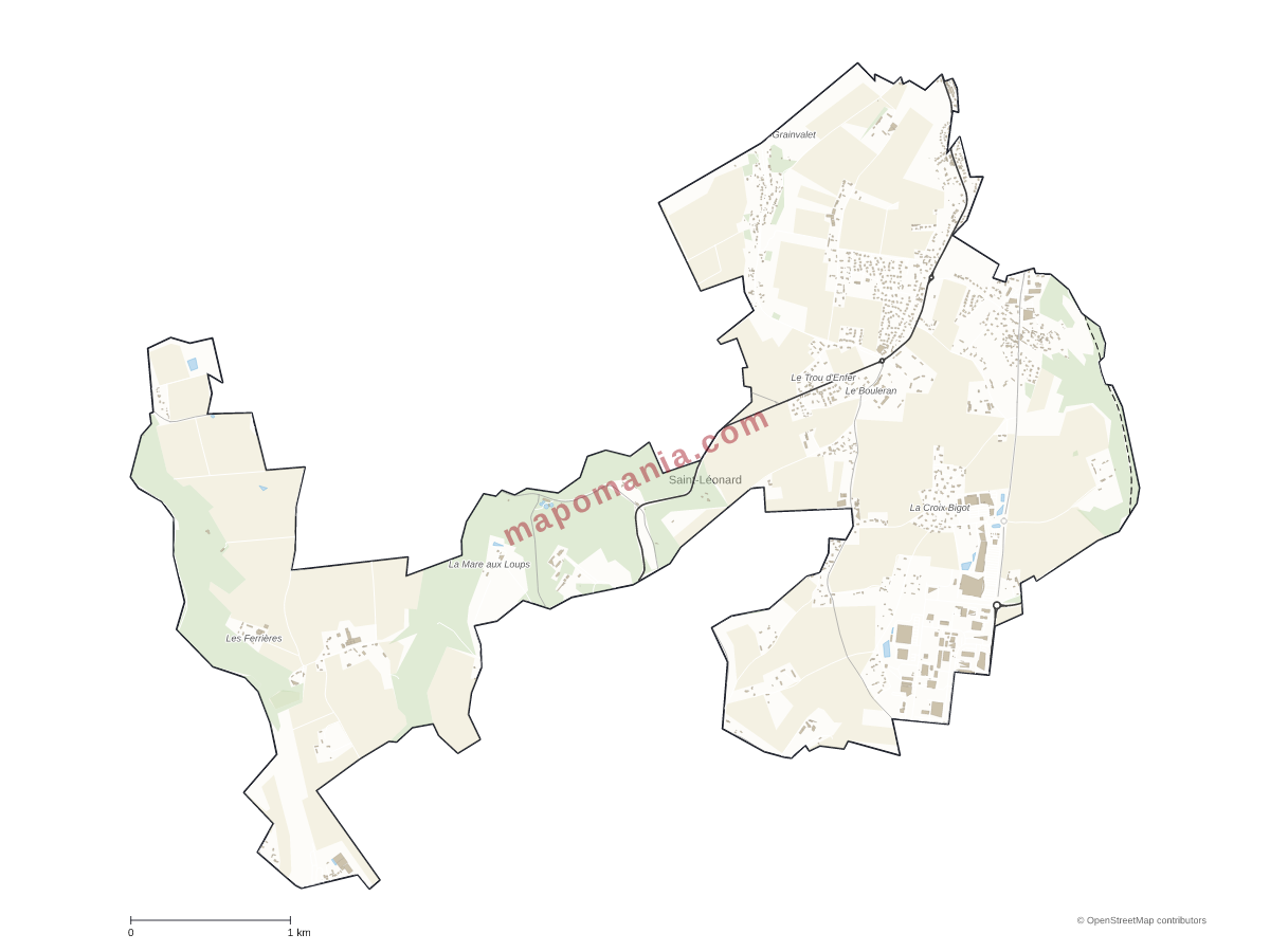 Carte de Saint-Léonard à personnaliser