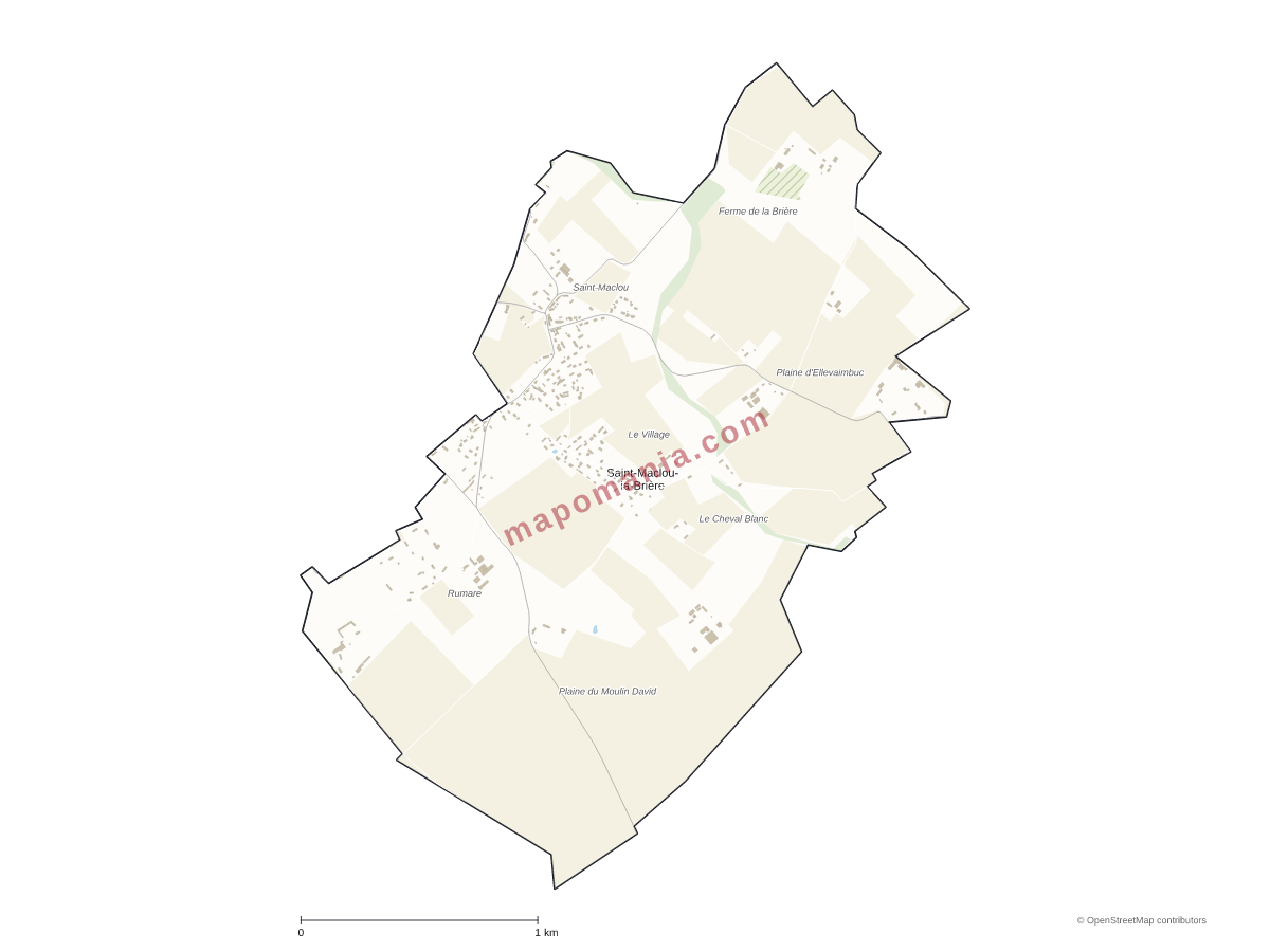 Carte de Saint-Maclou-la-Brière à personnaliser