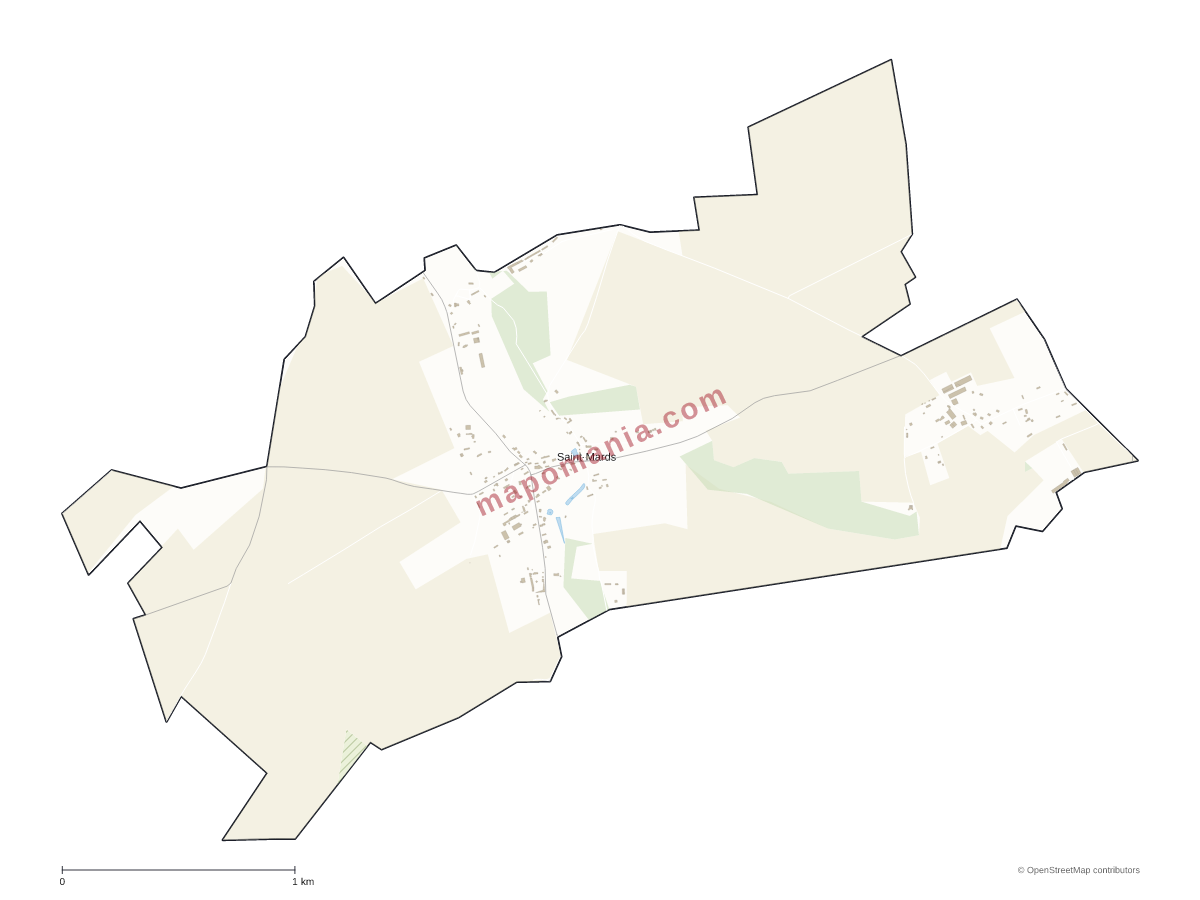 Carte de Saint-Mards à personnaliser